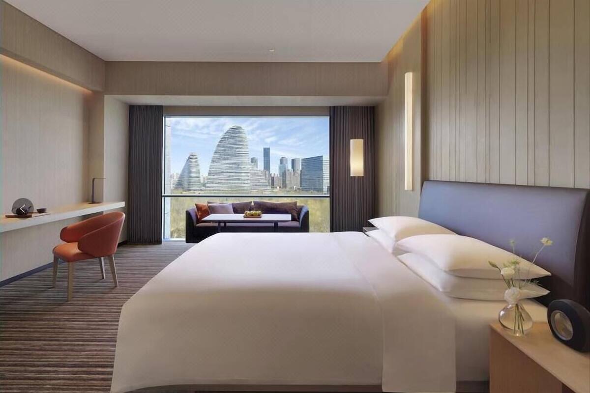 Premium bedding, down duvets, memory-foam beds, in-room safe