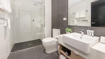 Free toiletries, hair dryer, towels