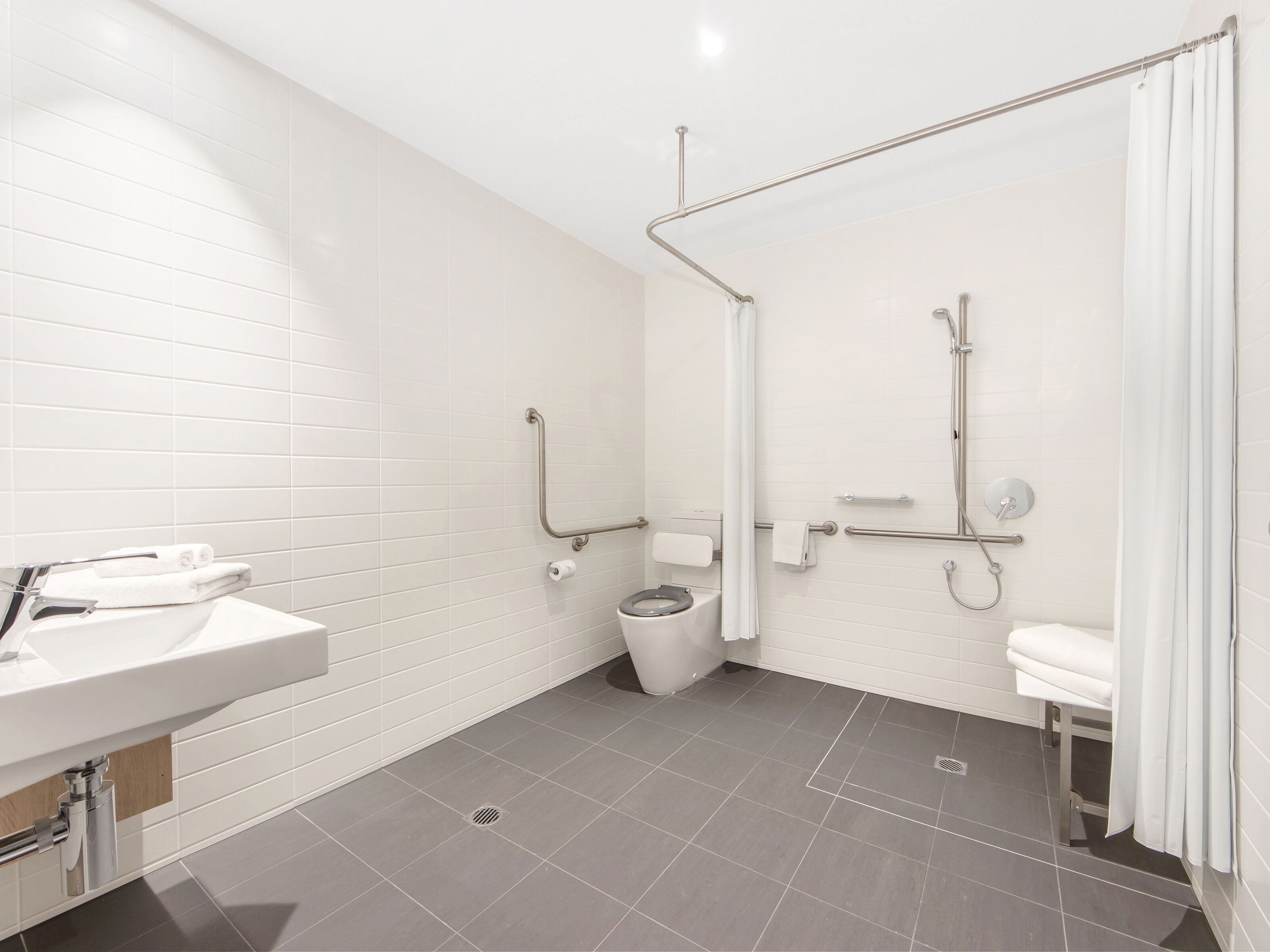 free toiletries, hair dryer, towels