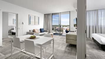 Two Bedroom Executive Apartment | Living area | 43-inch flat-screen TV with cable channels, TV