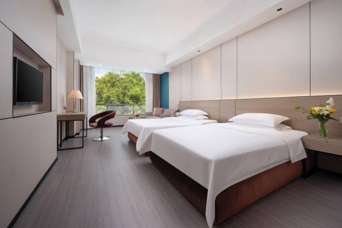 In-room safe, desk, blackout curtains, iron/ironing board