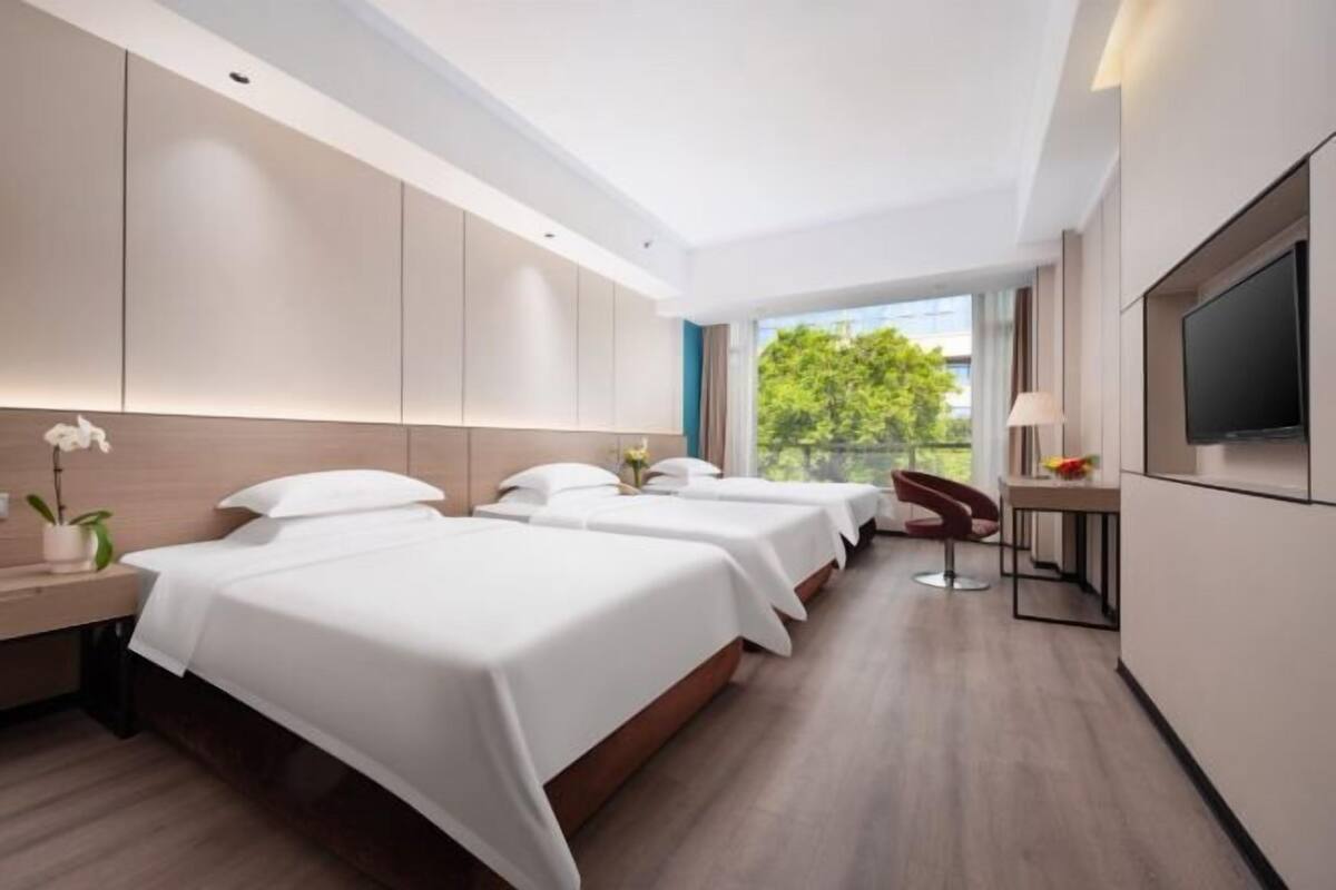 In-room safe, desk, blackout curtains, iron/ironing board