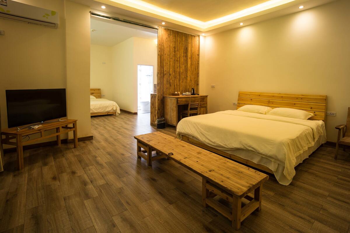 Desk, blackout curtains, iron/ironing board, free WiFi