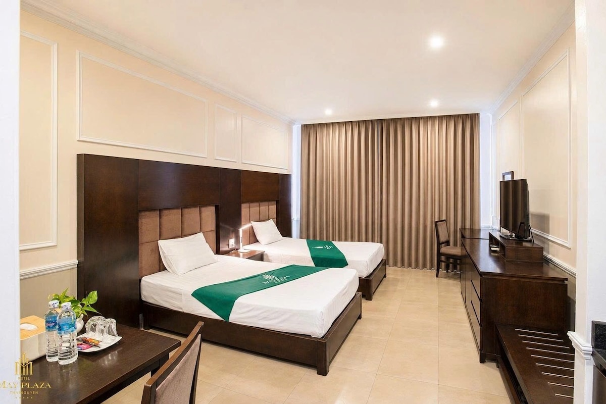 Business Twin Room | Minibar, in-room safe, desk, laptop workspace