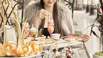 Outdoor banquet area