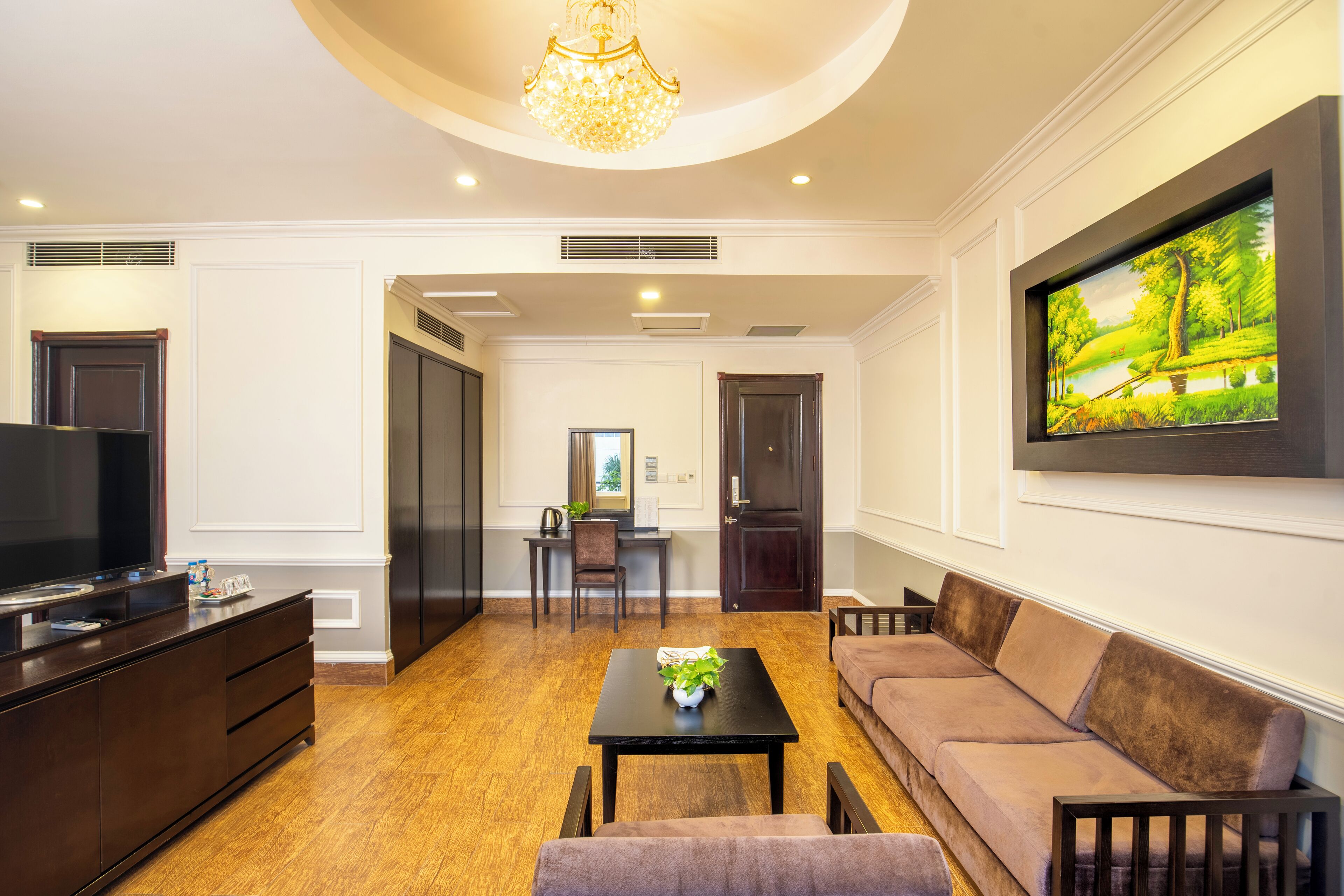 Studio Deluks | Area keluarga | Televisi layar datar 40-inci dengan saluran TV kabel dan TV