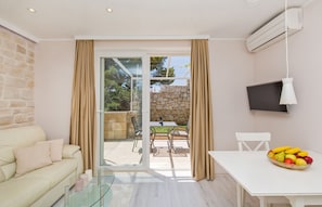 Apartment, 1 Bedroom, Terrace, Partial Sea View | Living room | Flat-screen TV - Big Blue Apartments (Dubrovnik)