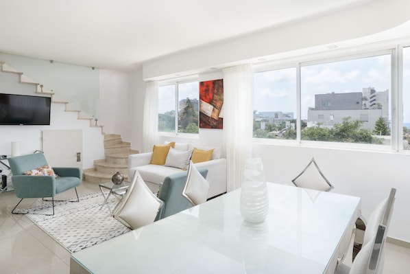Apartment, 2 Bedrooms, Terrace, Sea View | Dining room - Penthouse with Panoramic View by FeelHome (Tel Aviv)