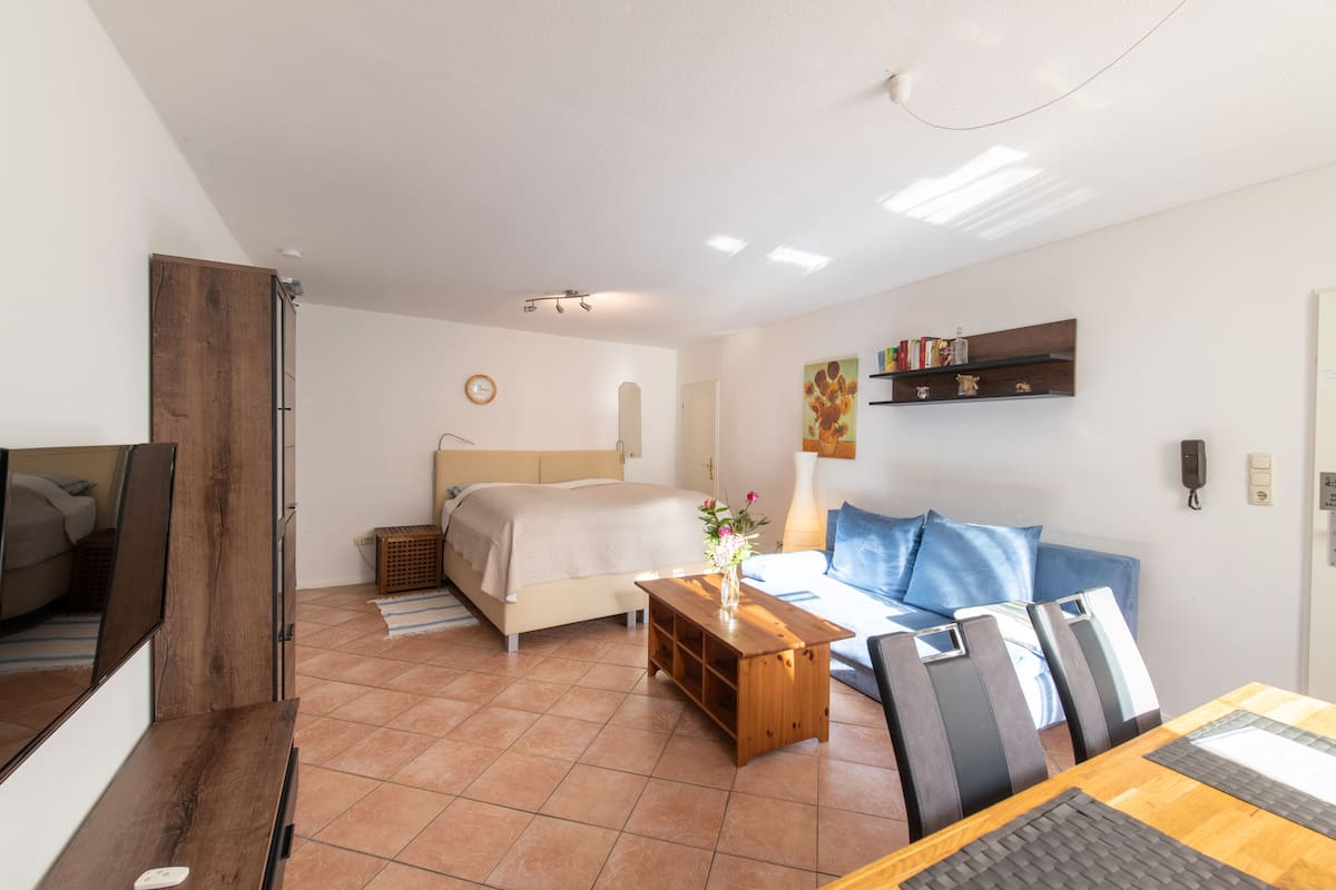Comfort studio suite, 1 kingsize bed, op benedenverdieping (2) | Luxe beddengoed, een bureau, verduisterende gordijnen