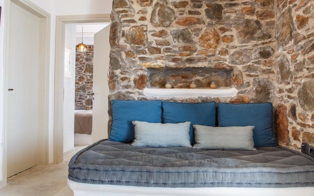 House, 2 Bedrooms, Sea View (Pigasos) | 1 bedroom, premium bedding, minibar, in-room safe