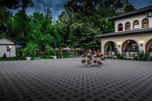 Front of property - evening/night - Hotel Camp Karagaq (Pec)