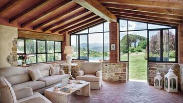 TV, caminetto