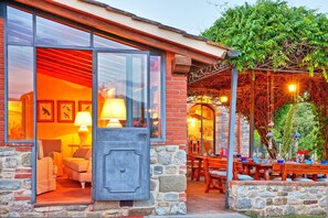 Outdoor dining - Villa Sant' Angelo - Villa with private pool (Poppi)