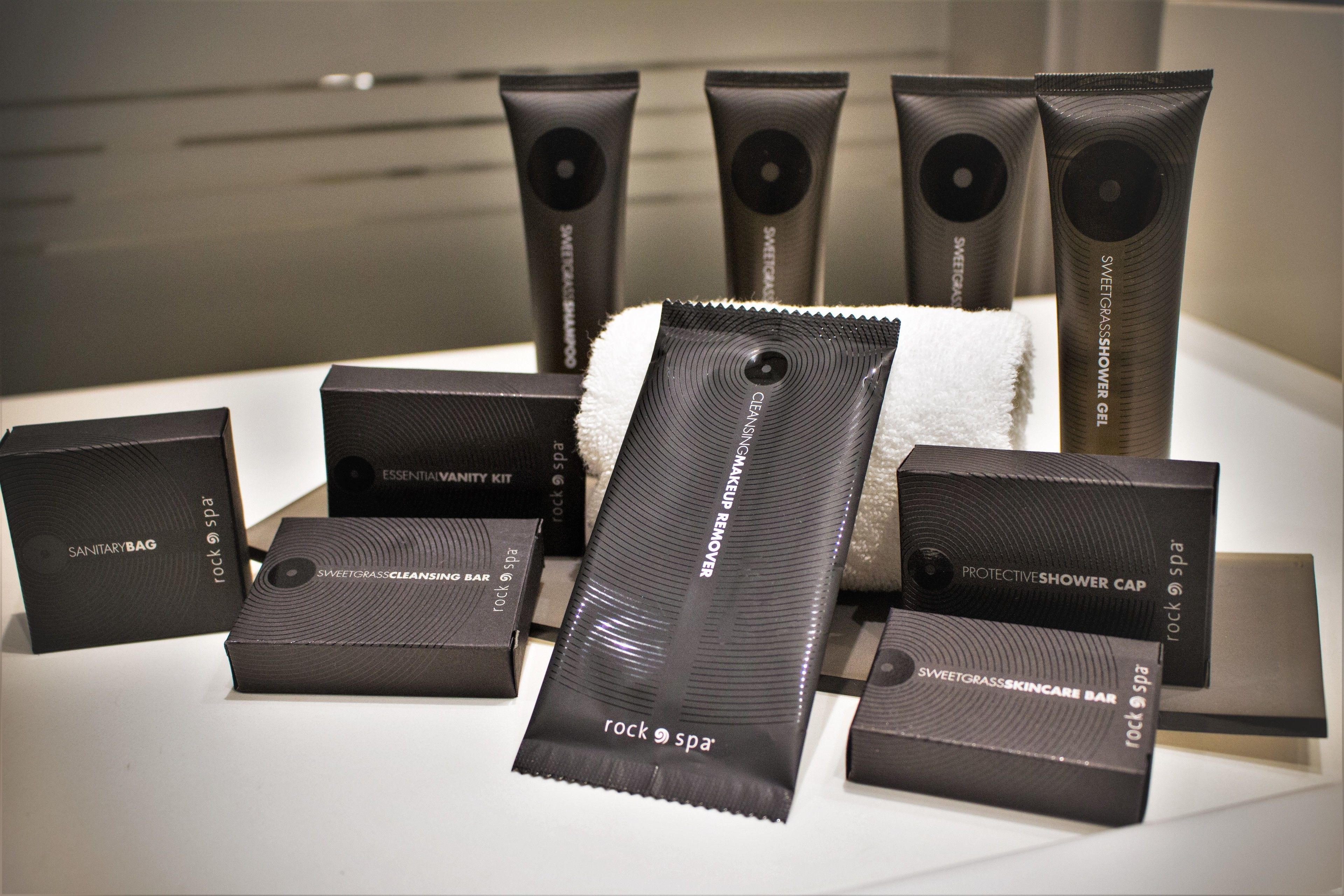 free toiletries, hair dryer, towels, soap