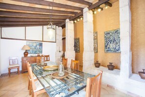 Dining - CAN CASTA - Villa with private pool in Petra. Free WiFi. (Petra)