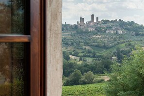 Interior - Cosy apartment for 4 people with WIFI, A/C, pool, pets allowed and panoramic view (San Gimignano)