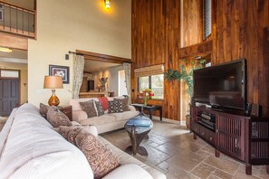 TV, DVD player, books