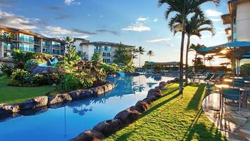 Outdoor pool, a heated pool