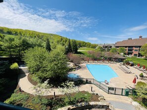 A heated pool - Heated Pool Hot Tubs Sauna Gym Deck Mtn Front Appalachian @ Mtn Creek #312 (Vernon)