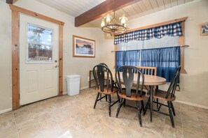 Dining room - Bear Trap Cabin - 2BR/1BA/Hot Tub (Big Bear City)
