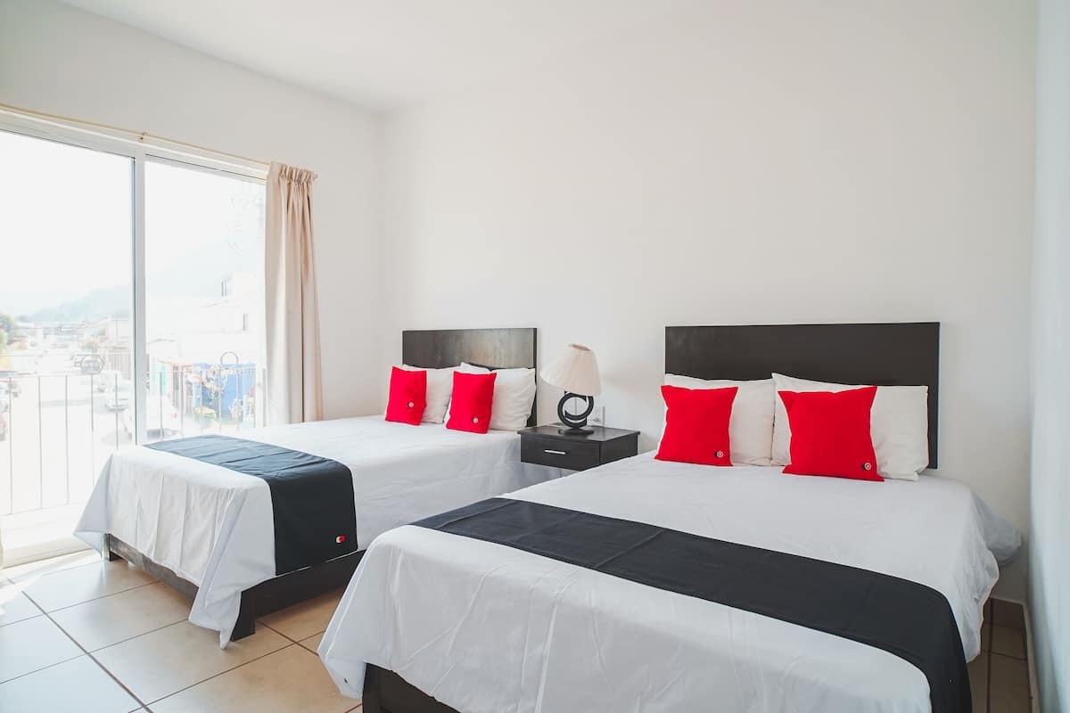 Standard Room, 2 Double Beds | Free WiFi, bed sheets