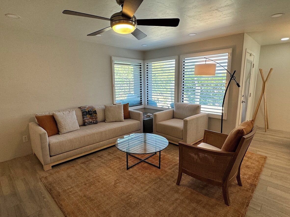 TV connectée, cheminée, lecteur de DVD