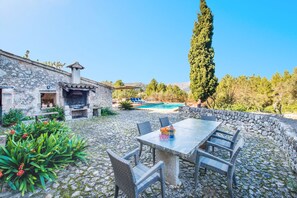 Outdoor dining - CAN GUILLO - Villa with private pool in Pollensa. Free WiFi (Pollensa / Pollença)