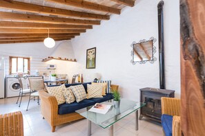 Televisión, chimenea