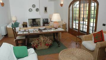 Télévision, cheminée