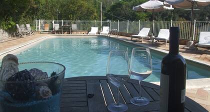 Beautiful private villa for 8 people with pool, WIFI, TV, patio and panoramic view