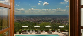 Villa Le Ferrette - Stor lyxvilla i Montecatini Terme i Toscana. Pool och utsikt