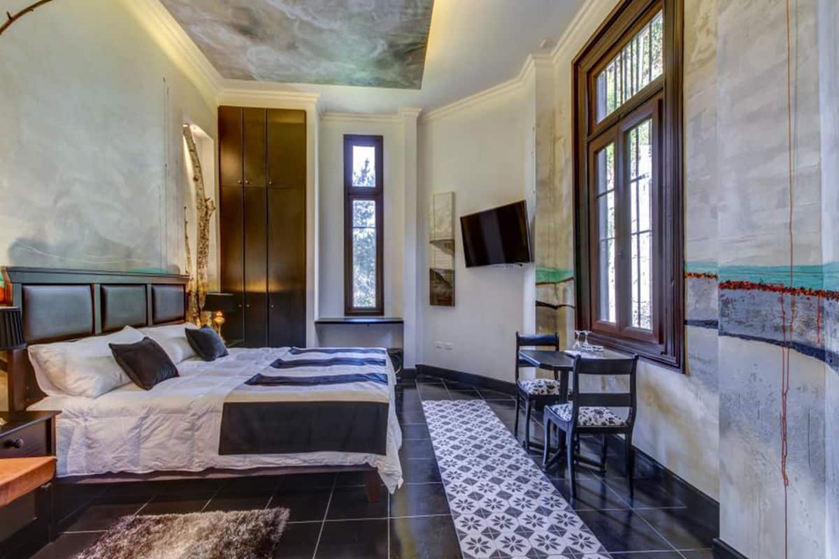 superior double room, 1 king bed | living area | lcd tv