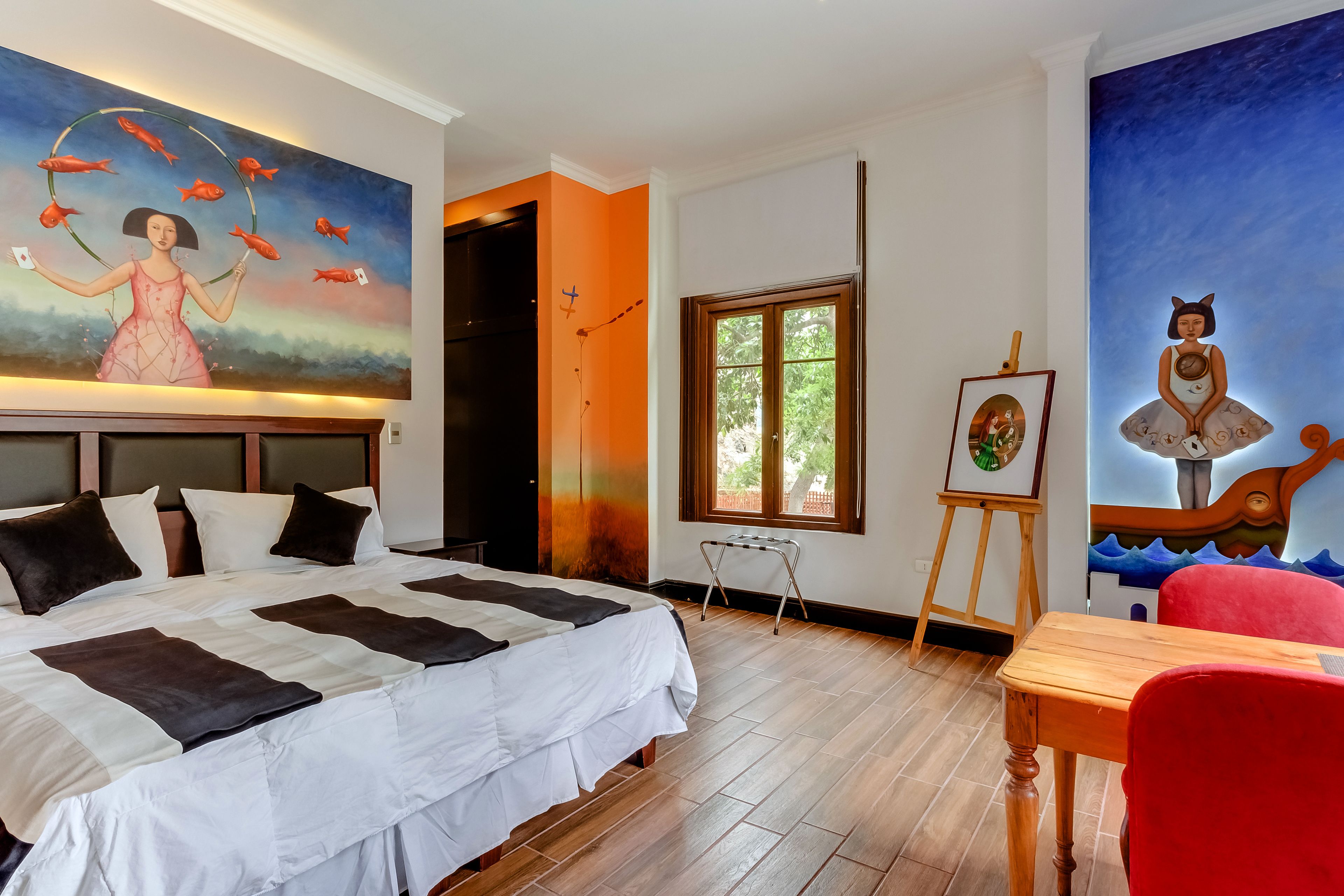 superior double room, 1 king bed, hill view | premium bedding, minibar, individually decorated, desk