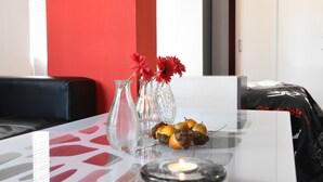 Design penthouse, balkon, uitzicht op de stad | Woonruimte