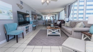 Smart TV, DVD player, stereo