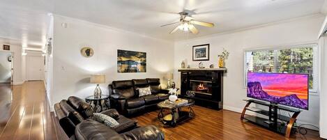 Televisio, takka, DVD-soitin