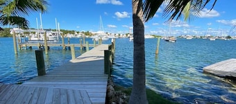 Hope Town harbor period home with lighthouse view
