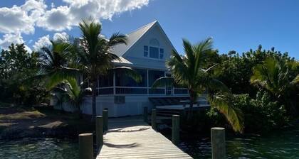 Hope Town harbor period home with lighthouse view