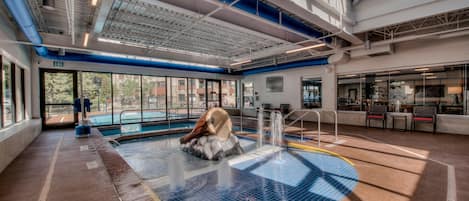 Indoor pool, a heated pool