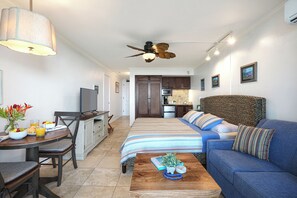 Memory-foam beds, iron/ironing board, free WiFi, bed sheets
