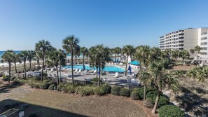 A heated pool - L@@k Incredible Deals Panama City Beach - C202 Low Floor, Spectacular view of Gulf, Sunset & pool (Panama City)