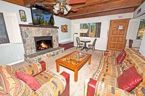 TV, fireplace, DVD player