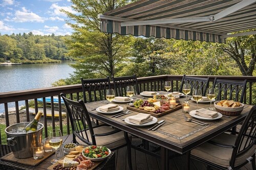 Luxury 5BR Renovated Lakefront Retreat with Hot Tub and Views