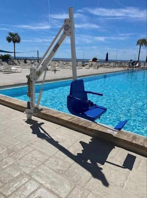 A heated pool