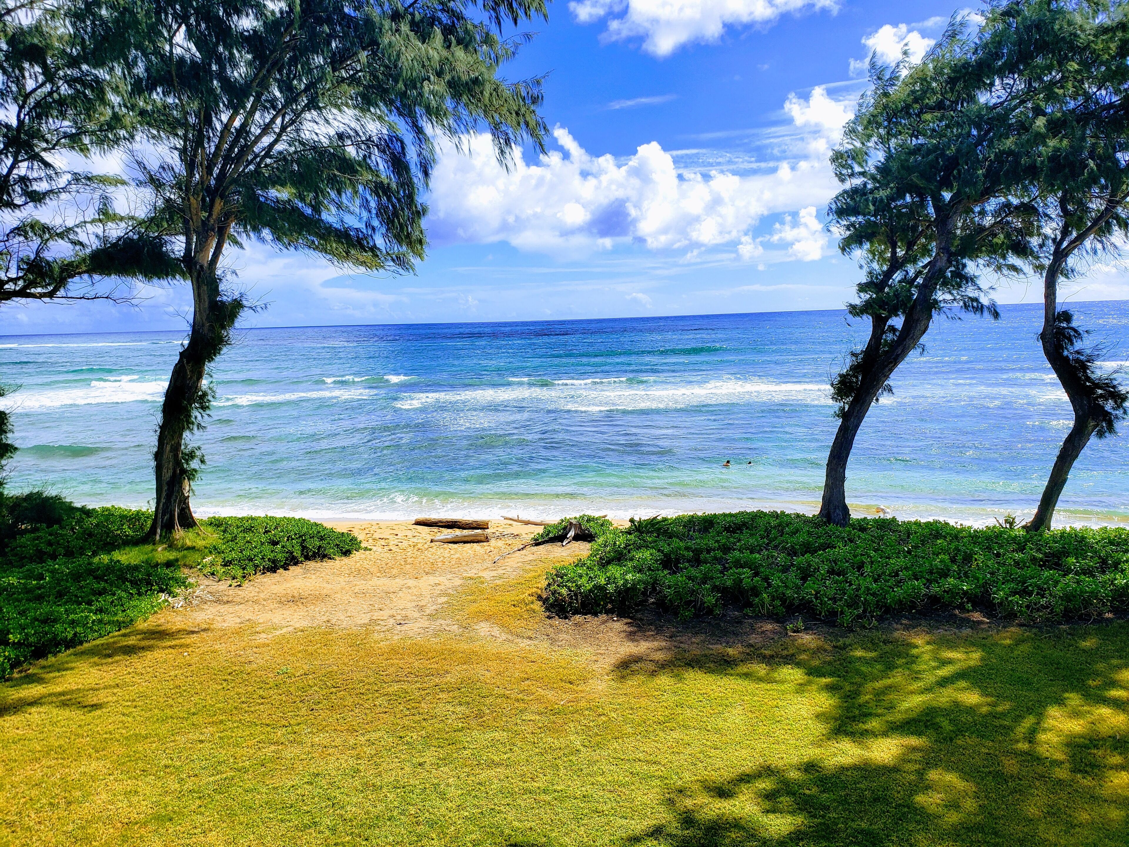 On the beach, beach towels