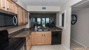 Fridge, microwave, oven, stovetop - B301-Two Balconies-Gulf Front-Beachfront- 3 pools- New Pickle ball Courts (Panama City Beach)