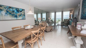 Dining - B301-Two Balconies-Gulf Front-Beachfront- 3 pools- New Pickle ball Courts (Panama City Beach)