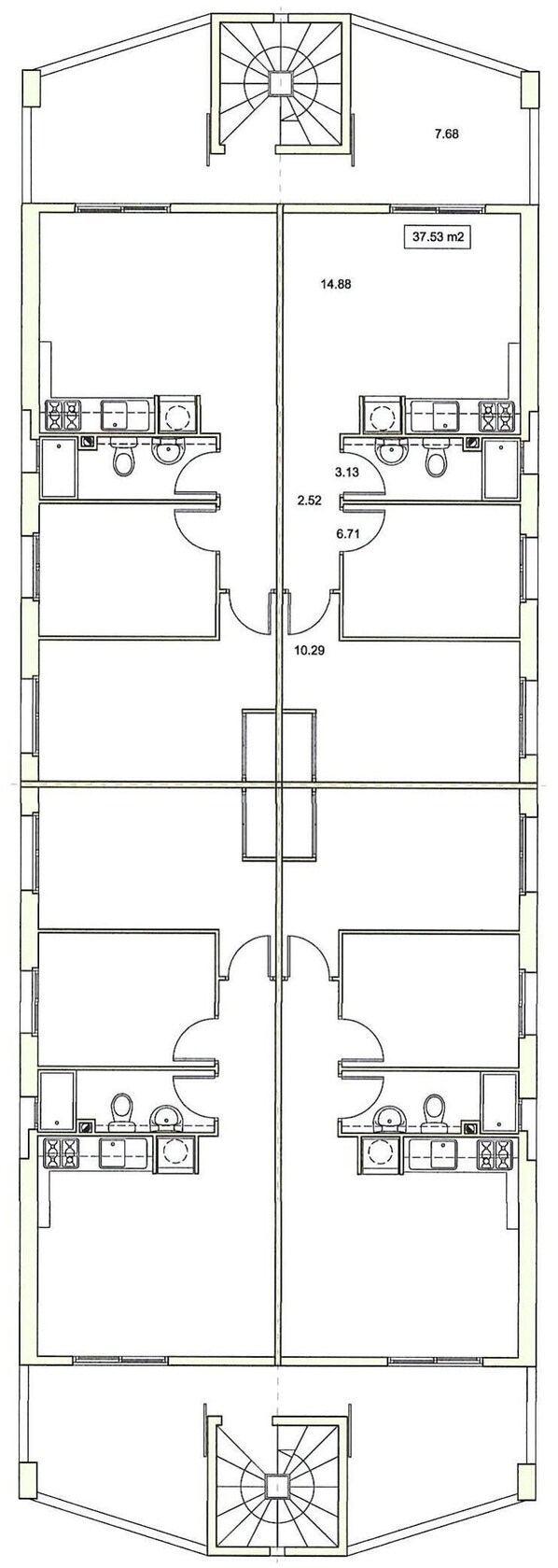 A floor plan of a hotel with two bedrooms, a bathroom, a kitchen, and a living area. - TER 21D close to the beach, WiFI, BBQ (Torroella de Montgri)