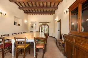 Dining - Casale Santa Francesca - Country Villa with swimming pool in Orcia Valley, Tuscany (Campiglia D'orcia)