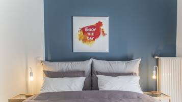 디럭스 아파트, 침실 4개, 발코니, 시내 전망 | 4 개의 침실, 객실 내 금고, 암막 커튼, 다리미/다리미판